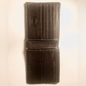 Roots Dark Brown Genuine Leather Wallet